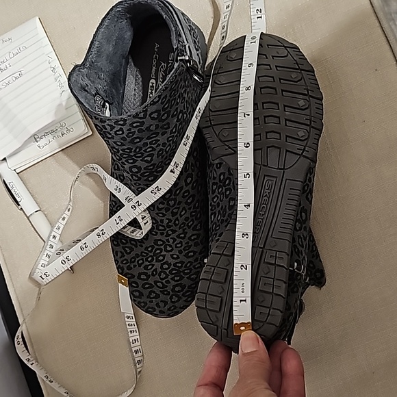 Skechers Leopard Print Leather Ankle Boots - Picture 12 of 12